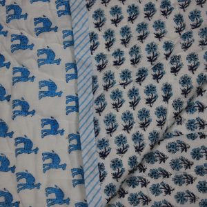 Camel & Floral Print Quilt