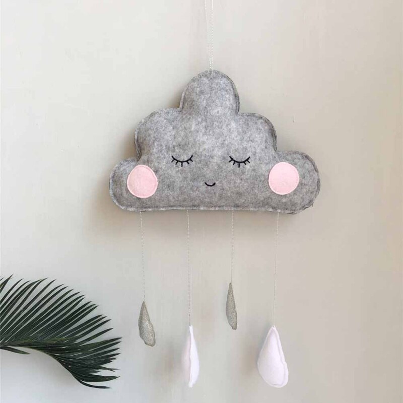 Hanging Grey Clouds With Droplets – Handcrafted