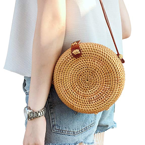 Boho Eco Bamboo Round Bag