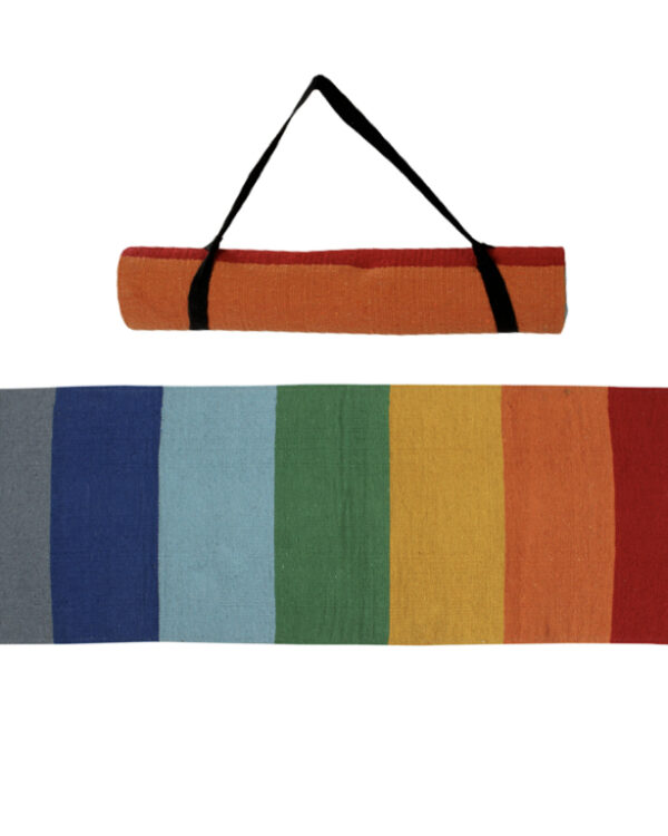 Rainbow Cotton Yoga Mat