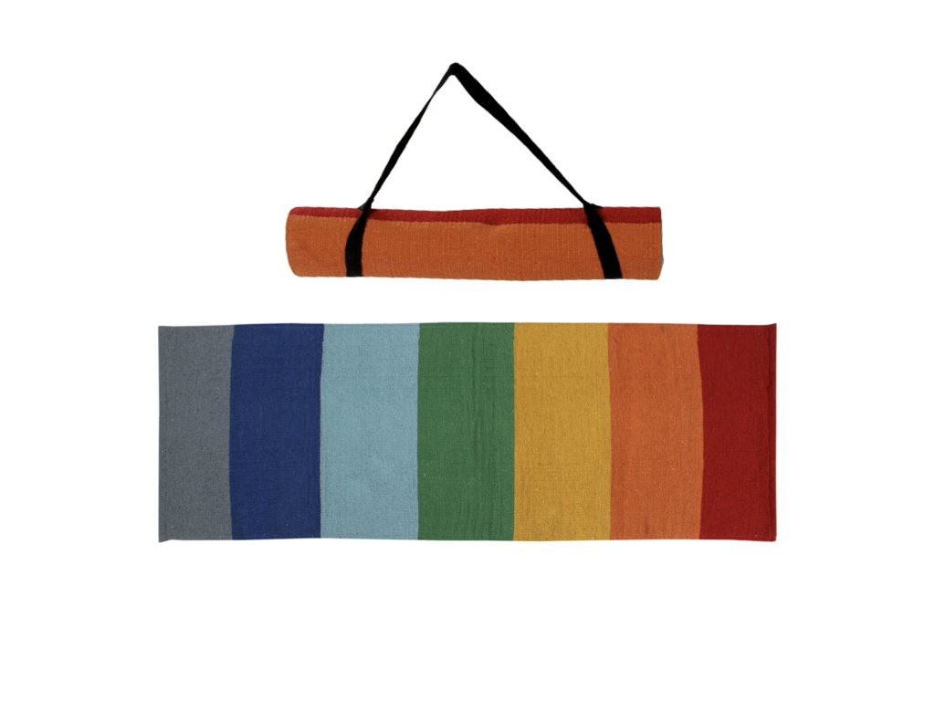 Rainbow Cotton Yoga Mat