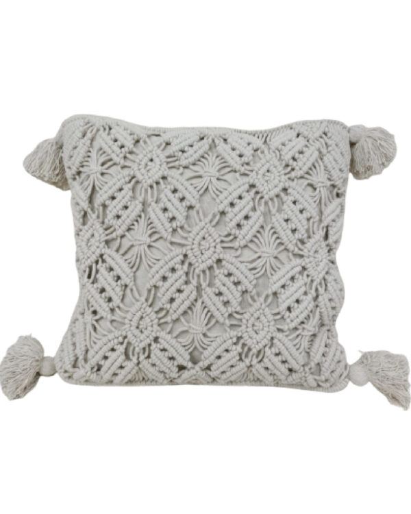 Macrame Handcrafted Cushion Cover With Filler