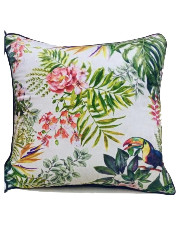 Tropical Forest Cushion Cover with Filler