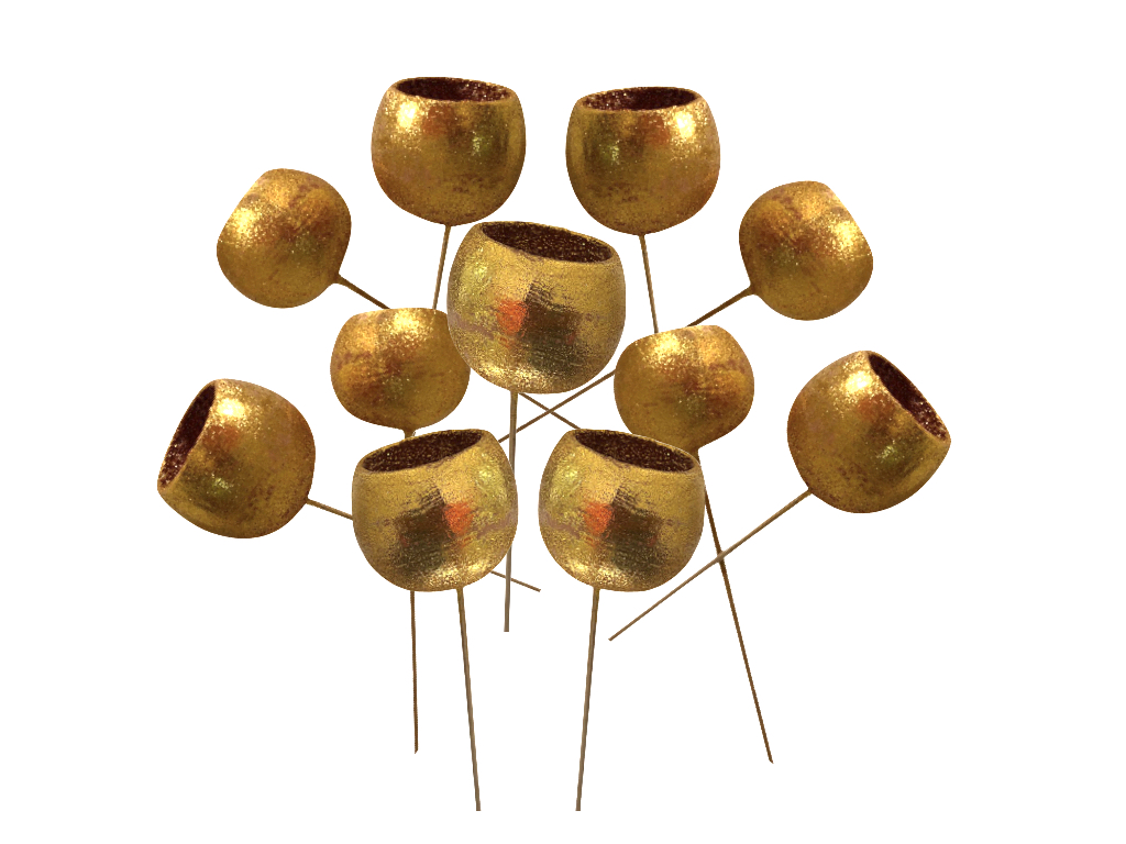 Dried Bell Cup Golden Set of 10 for Vase