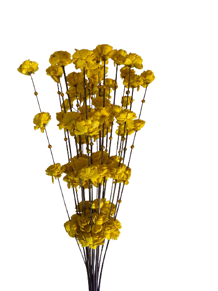 Coco Yellow Flowers Set of 10 Stems