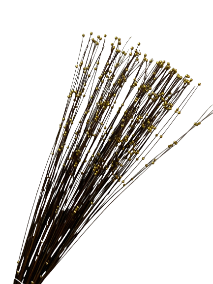Dried Sticks Brown with Golden Beads