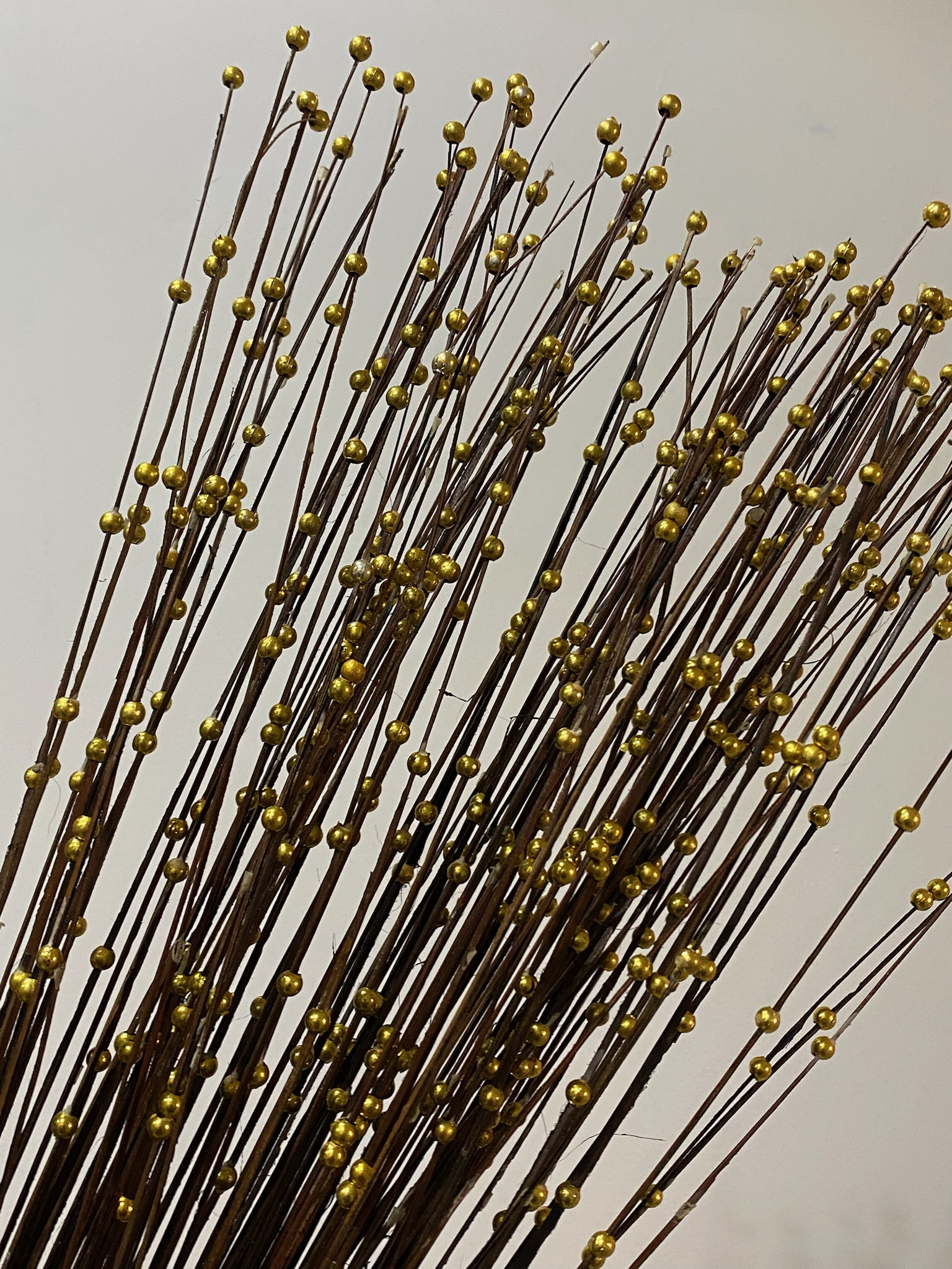 Dried Sticks Brown with Golden Beads
