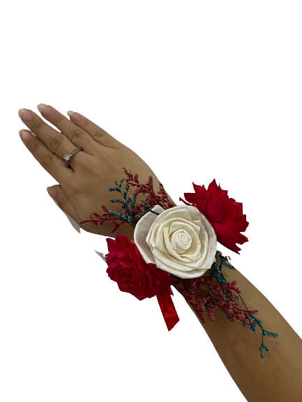 Wrist Corsage – Red White