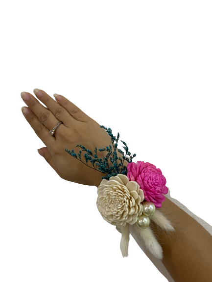 Wrist  Corsage – Purple White