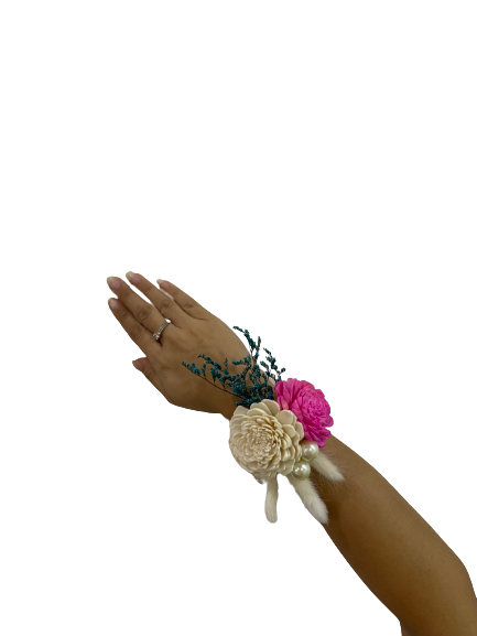 Wrist  Corsage – Purple White