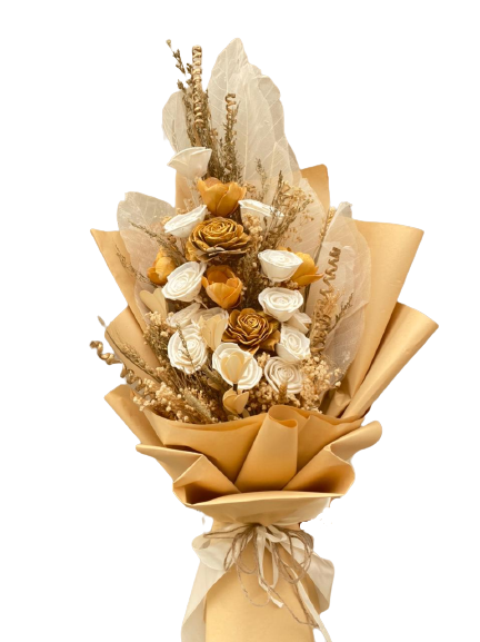 White & Golden Charm Bouquet